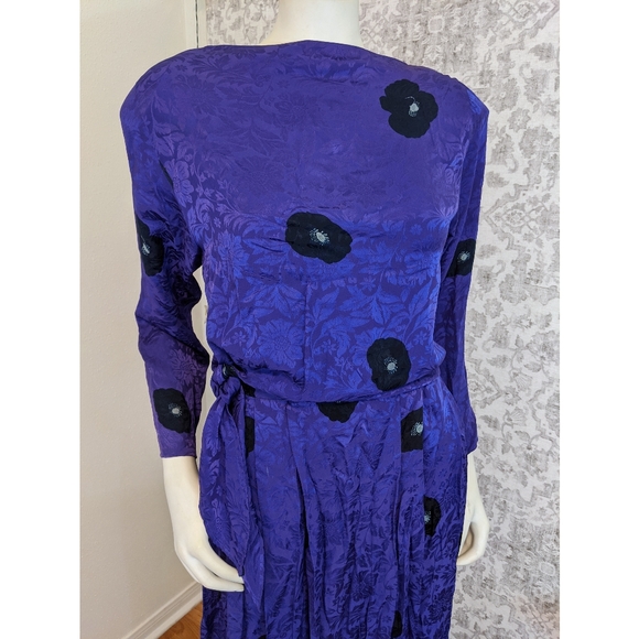 Christian Dior Vintage 2 Piece Purple Silk Set - Picture 3 of 10